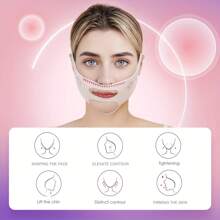 1 件 - 情人节礼物 V 脸新款面部塑形法令纹睡眠压缩面膜 V 脸塑形紧致线条塑形瘦脸绷带 V 脸提拉下巴带、V 脸面膜、睡眠下巴带、可重复使用面部带、下巴提拉贴片、V 型带、下垂面部面膜 - 节日礼物