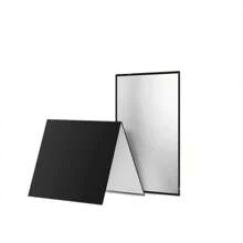 1 pieza Tablero reflector plegable grueso, telón de fondo fotográfico plegable con bordes negro y blanco, apto para fotografía de productos, fotografía de fiestas y fotografía al aire libre