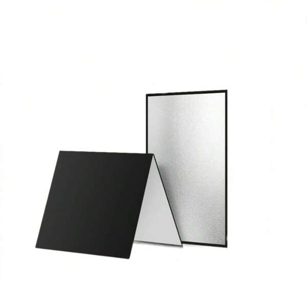 1 pieza Tablero reflector plegable grueso, telón de fondo fotográfico plegable con bordes negro y blanco, apto para fotografía de productos, fotografía de fiestas y fotografía al aire libre