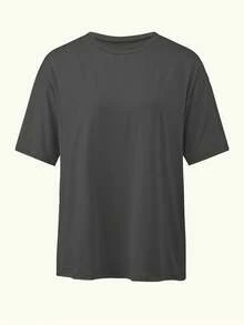 Customized Women's T-Shirt - Add Your Own Text (Anniversary/Wedding Vow/Engagement Announcement/The Day We Became A Couple), Gift For Girlfriend/Wife, Valentine's Day Gift - Dark Grey - View 6