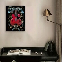 Wooden Framed Eric Clapton Vintage Concert Canvas Poster - Wall Art For Music Lovers, Perfect For Living Room, Bedroom, Home Office Decor For New Year, Valentinc'S Day, Living Room, Bathroom, Bedroom, Kitchen