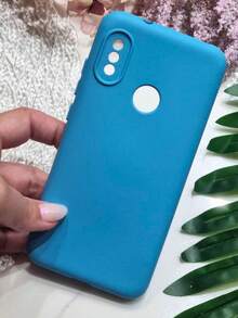 Case For Mi A2 Lite - TPU With Velvety Interior For Cell Phone - Protection And Elegance - Azul Turquesa - 查看 5