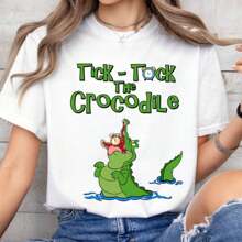 Peter Pan Tick-Tock The Crocodile Neverland T-Shirt, Land Family Shirt, Walt  World Matching Birthday Gifts - White - View 1