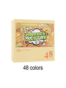 GuangNa 12/24/36/48/60/72/84/96/120 色圆头 2.0 马克笔 - 多色可选，不晕染，适合学校和艺术，适合朋友的返校文具文具礼物，返校礼物