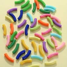 50 件简约彩色弯管珠，DIY 珠宝配件，适用于项链、耳环、手链 - 彎管珠 - 查看 3