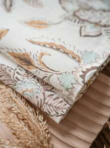 复古花卉印花长方形手巾，适合日常使用、节日、派对、餐桌装饰、所有季节