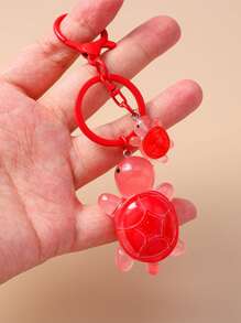 Llavero con colgante de tortuga pequeña y linda, accesorio metálico con cadena para mochila, decoración para el teléfono móvil - Multicolor - Ver 6