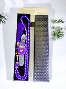 2pcs/Set 99pcs 6mm Beads Rosary, Black Gift Box, Ring Counter Bracelet Rosary, 6 Color Options (Suitable For Ramadan Prayer, Sports Counting)