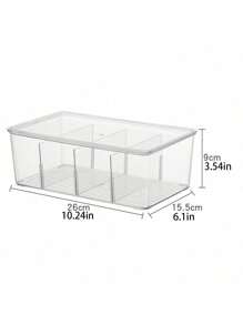1 pièce de boîte de rangement avec compartiments empilables en plastique, convenant aux armoires de cuisine, plans de travail, boîtes de rangement pour sachets de thé et de café, avec 8 compartiments transparents, paniers, boîtes et contenants pour l'organisation de la maison
