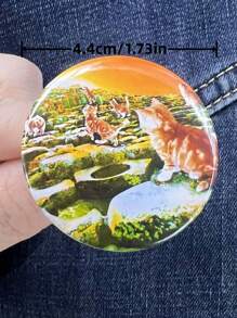 猫音乐专辑胸针，适合衣服、帽子、背包 - 适合朋友、同学和同事的时尚配饰 - 适合任何场合的独特而贴心的礼物