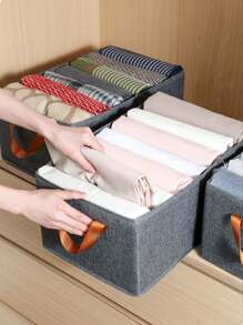 1pc Foldable Storage Box, Large Capacity Portable Clothes Organizer Box - Ideal For Space Saving, Wardrobe Organization, Decoration Supplies For Autumn, Festivals, Rooms, Home