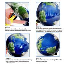 6 Pcs 22 Inch 4D Globe Decoration Balloons Around The World Decoration Earth Balloons Bon Voyage Party Travel Party Decorations