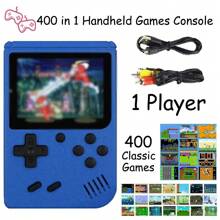 YiYi Handheld Game Console Macaron Mini 400 In 1 Gaming Console Big Screen Handheld Retro Classic Game With 1020 MAh Large Battery Plug And Play Portable Game Console Machine Retro Gaming Machine 1pc(1 Player/2 Player)