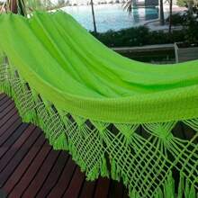 Luxury Large Reinforced Double Rest Sleeping Hammock - Green Lemon - View 1
