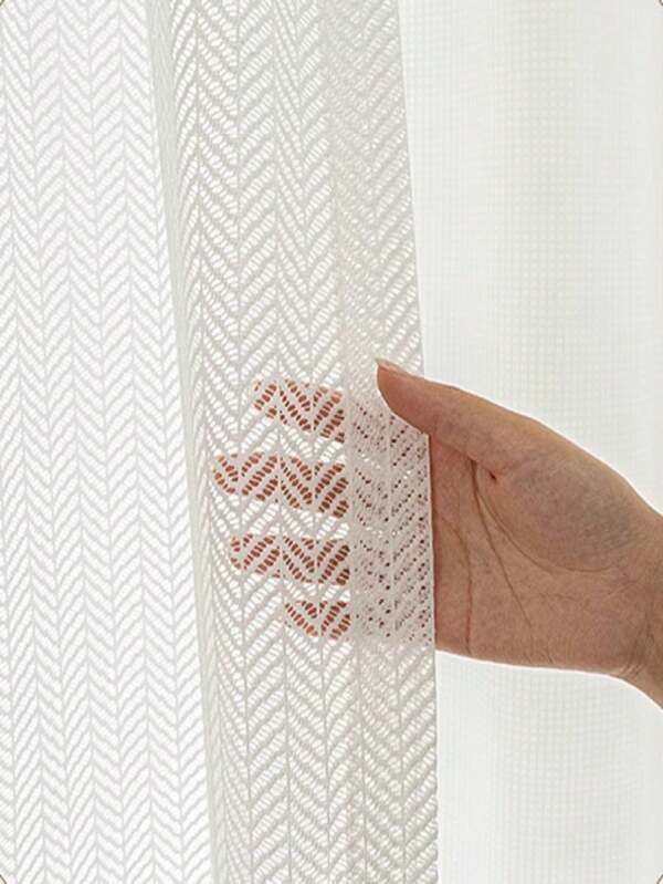 1 st. Elegante crèmekleurige tule gordijn voor woonkamer, slaapkamer, balkon, raam
