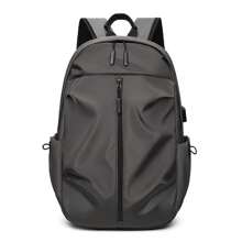 Großer, wasserdichter Business-Rucksack, lässiger Laptop-Rucksack für Outdoor-Reisen, Schule, Studenten, Lehrer, schwarz, mit USB-Ladeanschluss, Mehrzweck-Wanderrucksack für die Schulanfang