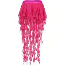 1 件拉丁/肚皮舞九尾狐腰巾,雪纺材质,可调节系带,雪纺肚皮舞腰带,适合东方/肚皮舞表演 - 均碼 - 查看 6