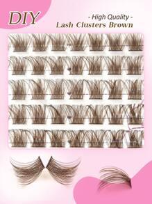 Rikuaild Mi nâu tự làm 120 chiếc, cong chữ D, mềm mại, mịn màng, cụm mi giả dài tự nhiên, lông mi riêng lẻ, cụm mi hỗn hợp có thể tái sử dụng, cụm mi nối trang điểm, cụm mi, lông mi riêng lẻ, lông mi, lông mi giả - D - Xem 7