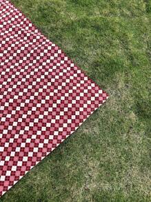 Retro American Style Red & White Plaid Picnic Mat, Rectangular Dining Table Cloth, Linen Rustic New Year Tablecloth, Dust-Proof And Dirt-Resistant, Festive - Multicolor - View 4