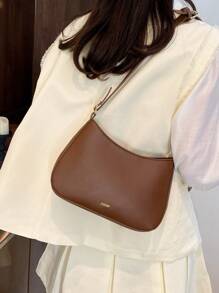 Fashionable And Elegant Minimalist Women's Shoulder Bag, Mini Underarm Bag With Adjustable Long Shoulder Strap, Suitable For Girls & Ladies For Shopping, Dating, Party, Outing, Mall, Business