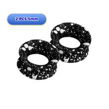 2 Stücke Silikon Ohrtunnel flexible Ohrplugs Stretcher Expander doppelt geflanscht Flesh Ohrpiercing Schmuck für Frauen und Männer