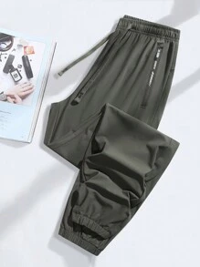 2pcs Women Sports Long Pants, Summer Ice Silk Jogger Pants, Fashionable Versatile Athletic Pants For Outdoor Sports & Casual Wear - Multicolor - View 3