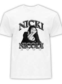 Camiseta de Nicki Nicole 3 Tejido Transpirable 220g algodón pesado - Blanco - Ver 1