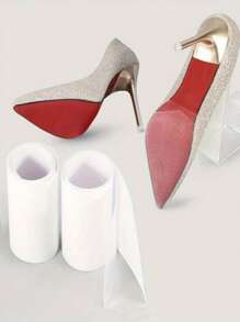 1/2/3pcs Women Shoes Sole Protector Anti-Slip Stickers, Fitness Gym Floor Exercise Accessories, Anti-Slip, Wear-Resistant Shoe Bottom Repair Stickers For High Heels, Sports Shoes, Transparent, Highly Adhesive, Trimmable - Multicolor - View 2