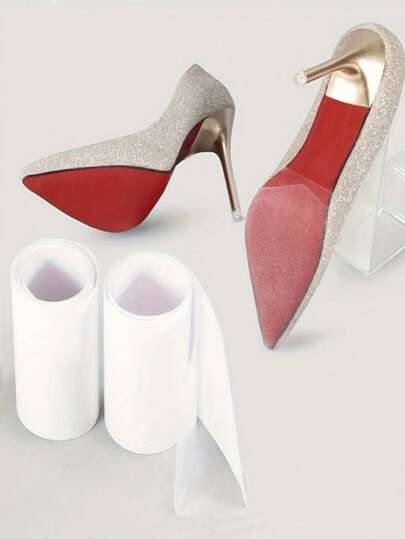 1/2/3 st Damskor Sulskydd Anti-halkdekaler, Fitness Gym Golvträningstillbehör, Anti-halk, slitstarka Reparationsdekaler för skobotten för höga klackar, sportskor, transparent, mycket vidhäftande, trimmbar