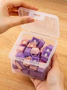 1pc Multifunctional Stackable Transparent Keycap Storage Box - Dust-Proof Protective Case, Transparent Mechanical Keycap Storage Box, Suitable For Mechanical Keyboard Storage, DIY Computer Parts Organizer,Plastic Basket,Toy Basket,House Decor,Table Decor,Home Decor Items,Room Decor,Bedroom Decor,Gifts