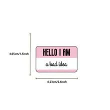 50PCS Hello I Am Stickers Vinyl Aesthetics Stickers Scrapbooking, Diary, Bumper, Skateboard, Water Bottle, Cartoon, Hard Hat, Car Stickers And Decals