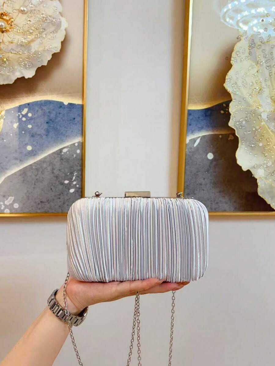 Women Evening Bags - Silver - View 1