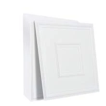 Ceiling Tiles, Drop Ceiling Tiles Premium Polystyrene Or PVC Sheet, Easy Installation/ Cutting Plastic Glue-Up Ceiling Tile, Basement Ceiling Covering For Home/Office Decoration - Gói 12 chiếc 24 x 24 in, Hình học - Xem 8