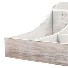 kangten Wood Spice Rack Kitchen Organizer Spice Organizer With 9 Compartments Seasoning Holder Salt Organizer - White - View 9