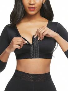 Arm Shaper For Women Post Surgery Arm Lipo Compression Sleeves Slimming Arm Front Closure Shapewear Bra