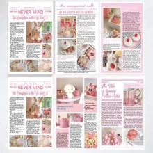 1 Book 50 Sheets Mini Sweet Magazine Style, Posters, Wall Stickers, Wall Decor, Stickers, Wall Stickers, Room Decor, Home Decor, Wallpapers, English Vintage Wallpaper For Wall Decoration, Random Pattern Design 15*11cm, Stickers, Wall Decor, Vinyl Decal For Home Decorations, Spring Decoration Items Refresh Your Home, Rama Decoration Stickers Gifts Birthday Graduation School Decor School Surprise Dormitory Decor Back To School School Supplies