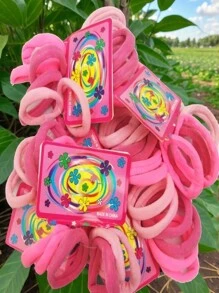 Z.W BIJUX - Kit 72 Women's Hair Elastic Scrunchie Hair Tie Wholesale/Half Hair Tie - 粉色 - 查看 2