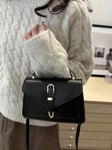 Cinturón con flecha de moda para mujer, Bolso de hombro estilo coreano 2025, Bolso bandolera pequeño y cuadrado de color liso para Instas