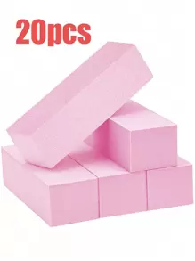 1 st/3 st/10 st/20 st nagelpoleringsblock, medium/fin kornstorlek 100/180, lämplig för akrylnaglar, gelnagellack, 3-i-1 professionellt pedikyr- och manikyrpoleringsset, nagelkonsttillbehör, nagelverktyg, skolstart, nagelvård, nagelverktyg (lämpliga för nagelklistermärken) - Rosa - Visa 1