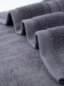 1pc Light Gray Pure Cotton Thin Large Bath Towel/Kitchen Towel/Handkerchief, Quick Dry & Absorbent, Unisex, Suitable For All Seasons, Perfect For Bathroom, Travel, Vacation, Gift, School, Home, Beach And Hotel - Light Grey - View 8