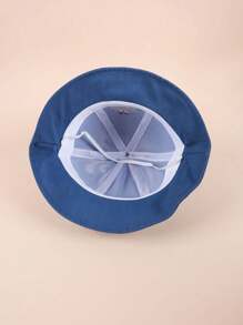 1 chiếc mũ xô thiết kế hình khủng long hoạt hình dễ thương cho trẻ em, chống nắng khi chơi ngoài trời và đi học, phù hợp cho bé trai và bé gái từ 1-3 tuổi, mùa xuân/hè/thu - Màu xanh hải quân - Xem 6