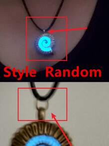 1pc New Dark Glowing Mermaid Conch Pendant Necklace Sound Sea Shell Necklace Witch Spiral Conch Costume Ladies Jewelry Gift