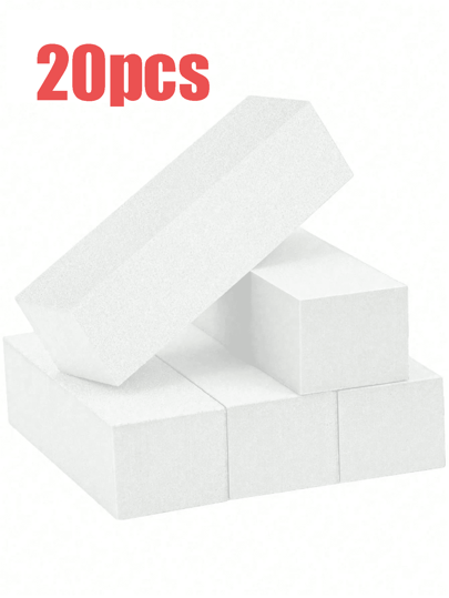 1pc/3pcs/10pcs/20pcs Nail Buffer Block, Medium/Fine Grit 100/180 Finishing Buffers For Acrylic Nails Gel Polish Nails, 3 Way Professional Pedicure Manicure Buffer Kits,Nail Supplies,Nail Tools,Nail Art Tools,Back To School,Nails,Nail Tools For Press On Nails