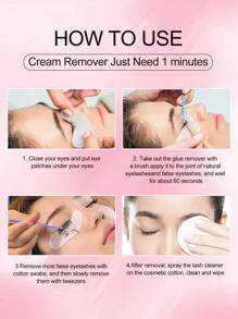 Waloshow 10克香氛睫毛胶卸妆液 - 快速、温和、不含酒精的凝胶状胶水溶剂，配有清洁垫和涂抹刷，可安全卸除睫毛嫁接。 - 彩色 - 查看 8