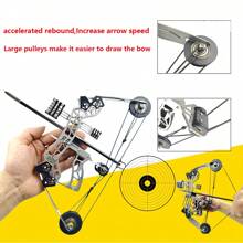 Mini Compound Bow, Stainless Steel, Silver, Archery Target Shooting, Hunting And Fishing Gear, Outdoor Sports Equipment,Bow And Arrow - 銀色 - 查看 4
