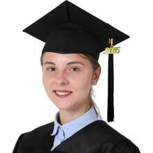 1pc Graduation Cap With 2025 Tassel, Black Graduation Cap, Tassel For Graduation Cap 2025, Graduation Cap Topper For Bachelor Master Unisex Matte Adult Grad Cap Graduation Cap Decorations