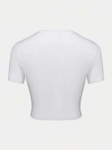 Graphic Printed Short T-Shirt, Y2K Spring And Summer Short-Sleeved Crop Top, Women's Top