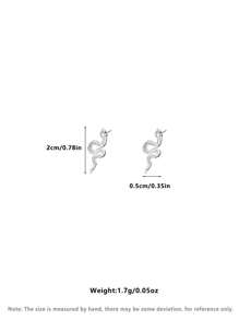 S925纯银旋转蛇耳钉，蛇年吉祥，新年礼物，情人节礼物，百搭优雅耳环