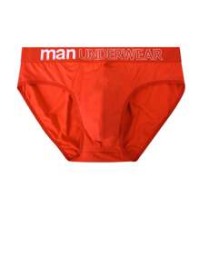 6pcs Men's Fashion Elastic 'MEN' Print Briefs, Comfortable Sportswear Underwear, Plus Size Available