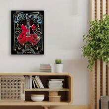 Wooden Framed Eric Clapton Vintage Concert Canvas Poster - Wall Art For Music Lovers, Perfect For Living Room, Bedroom, Home Office Decor For New Year, Valentinc'S Day, Living Room, Bathroom, Bedroom, Kitchen